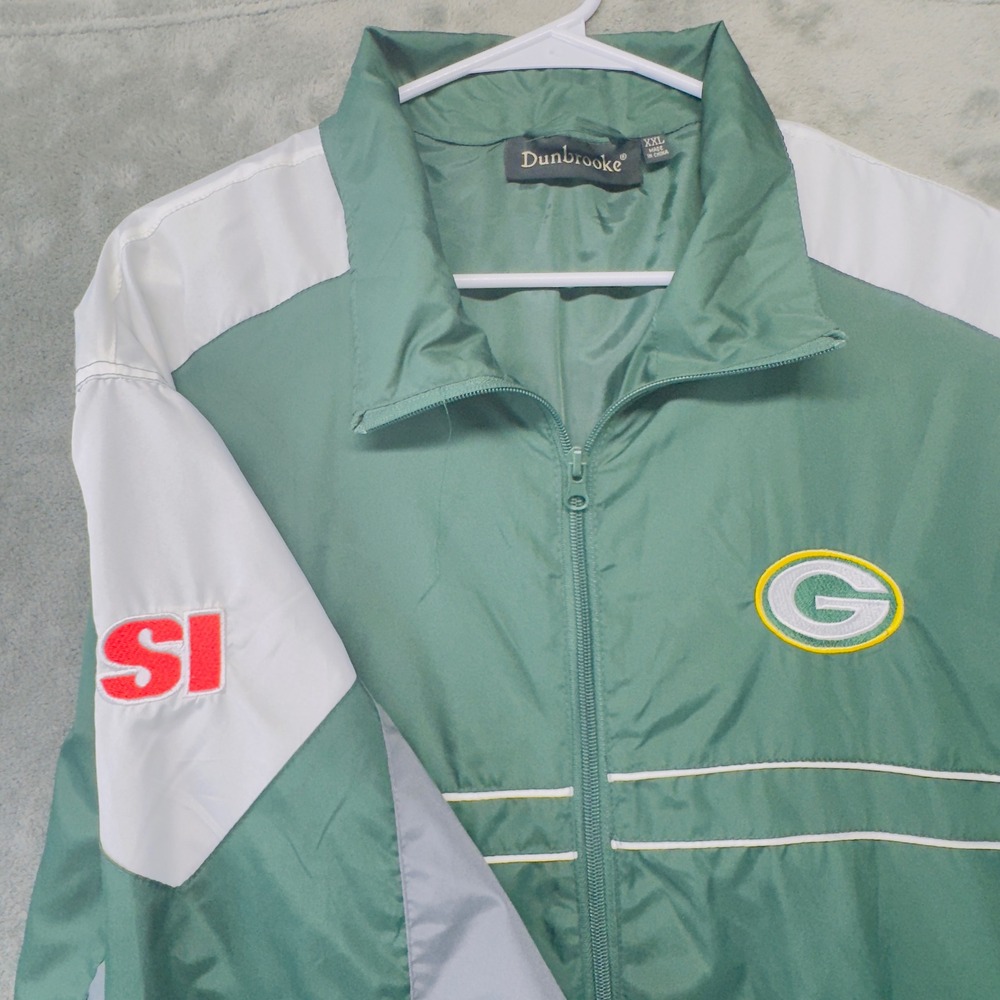 Dunbrooke Green Bay Packers Windbreaker Jacket NFL Full Zip XXL
